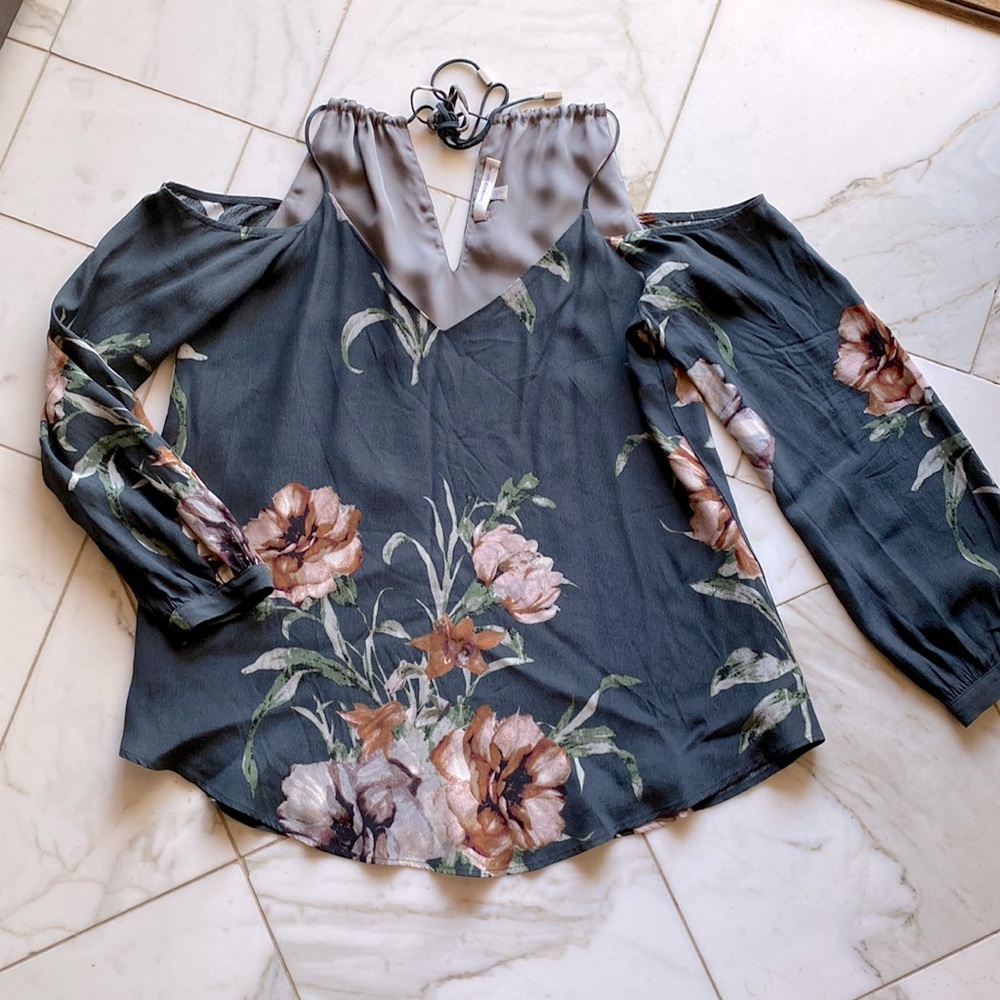 Lavender Brown Off the Shoulder Top